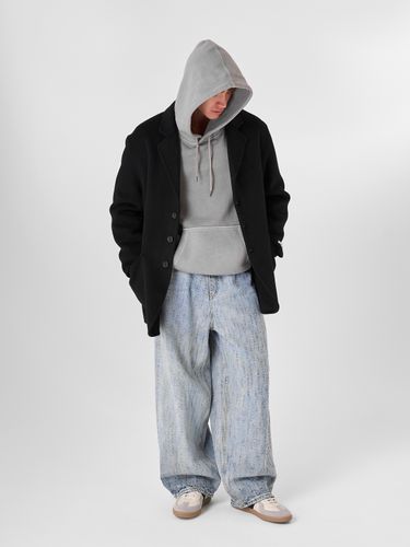 Голубые фактурные джинсы CITY