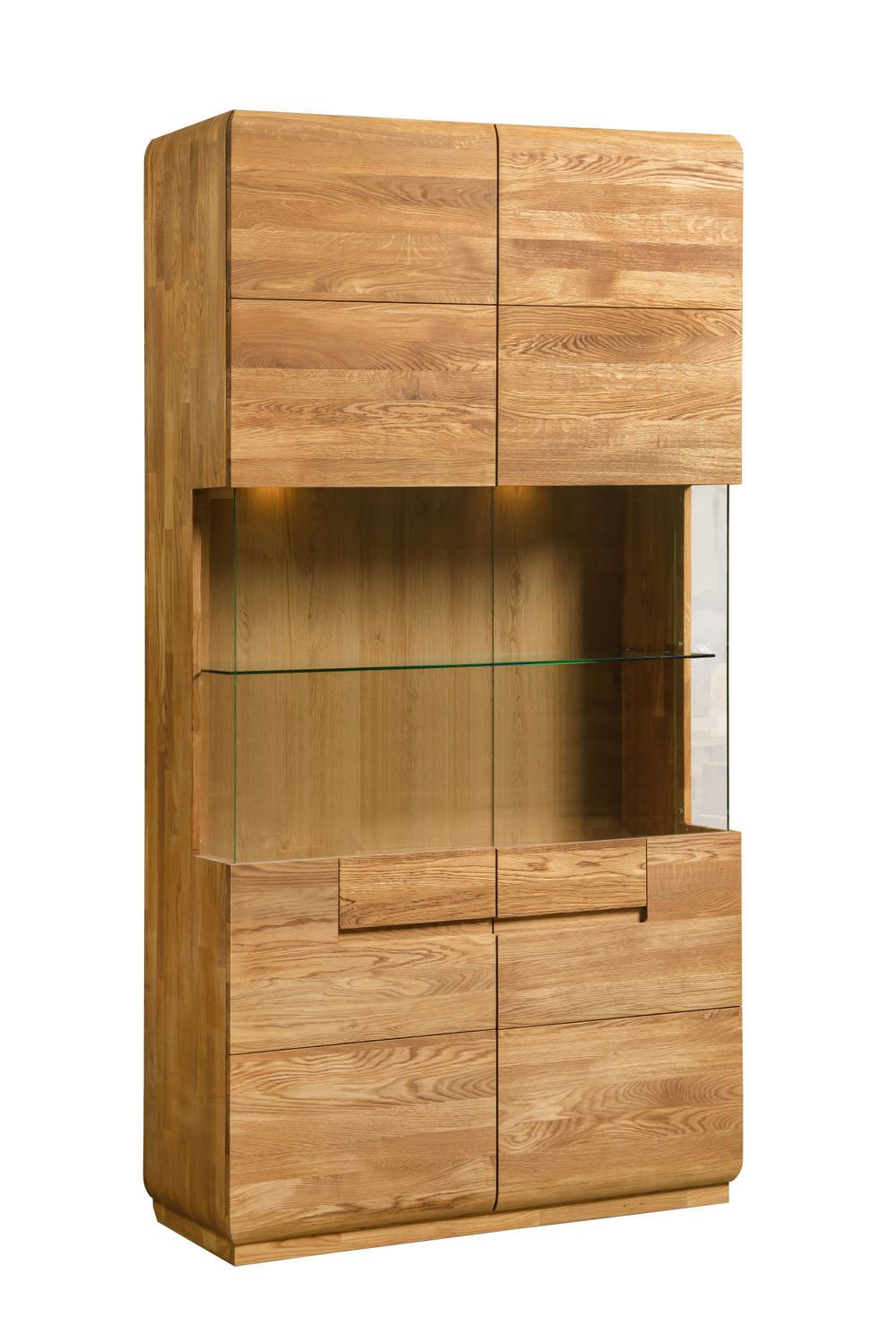 Шкаф с витриной Parma-2 из массива дуба