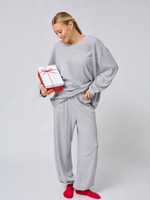 Пижама с брюками и лонгсливом " сердечки"