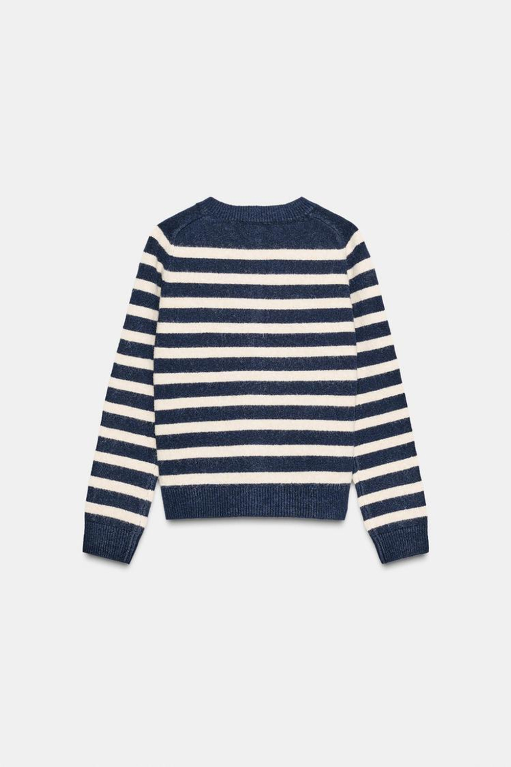 ZARА КАРДИГАН В ПОЛОСКУ, ЭКРЮ/СИНИЙ