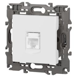 Розетка ЭРА Elegance 14-3107-01 информационная RJ45 IP20 белый | Эра Elegance