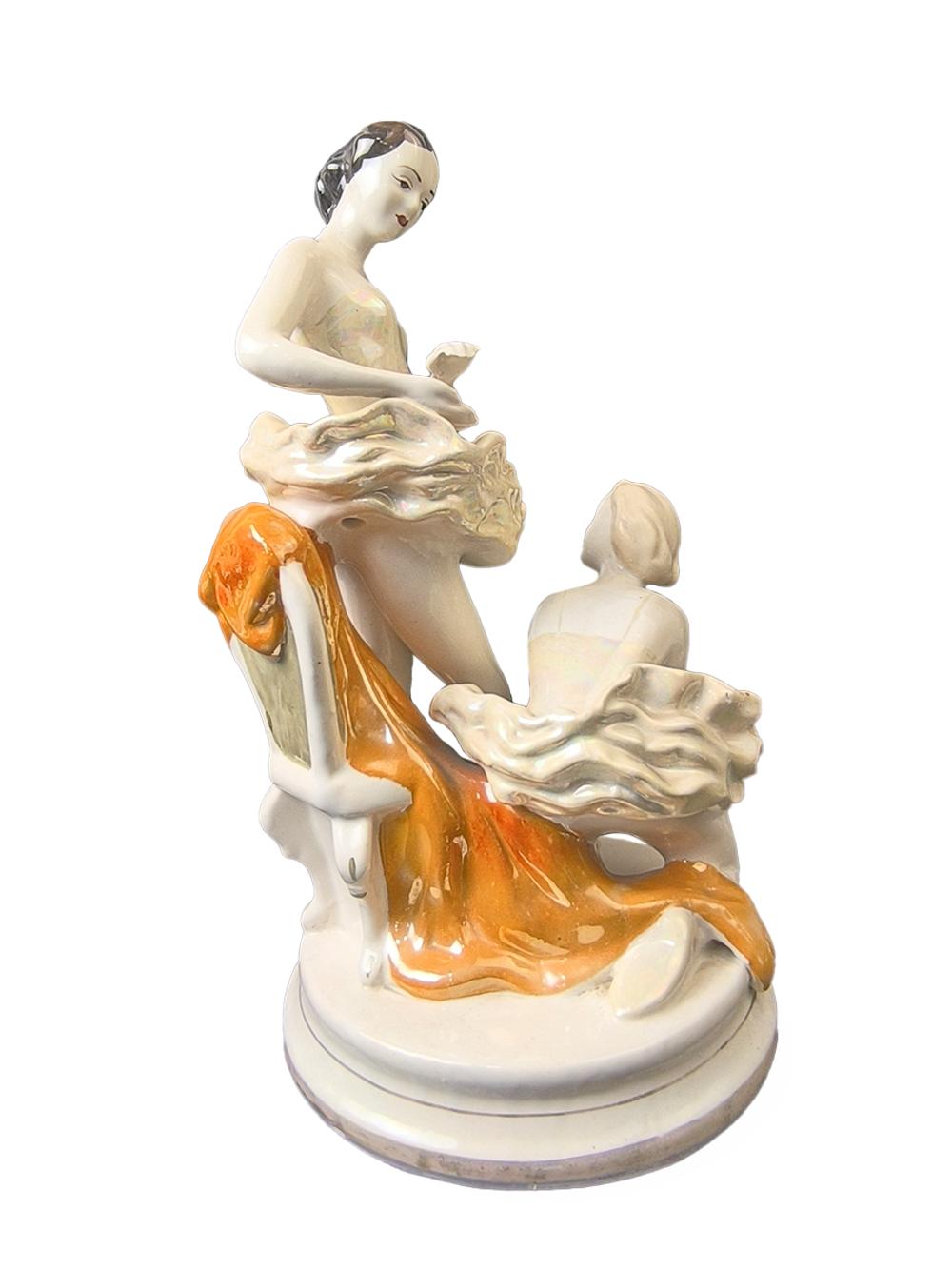 Фарфоровая статуэтка "Балерины перед выступлением" Славянск