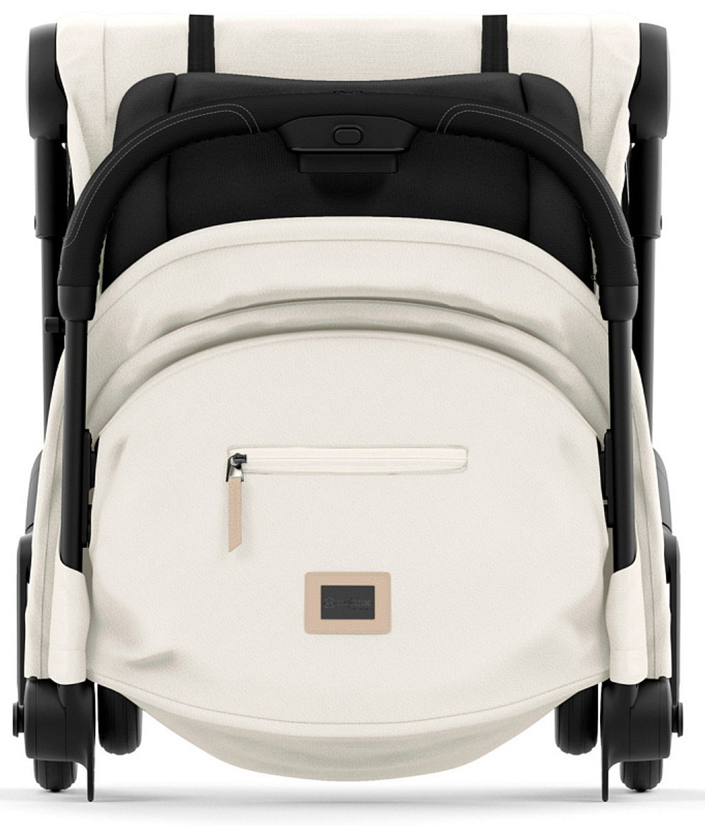 Коляска Cybex Coya Matt Black Frame Cloud G i-Size Moon Black Plus 2 в 1 Off White с дождевиком и бампером