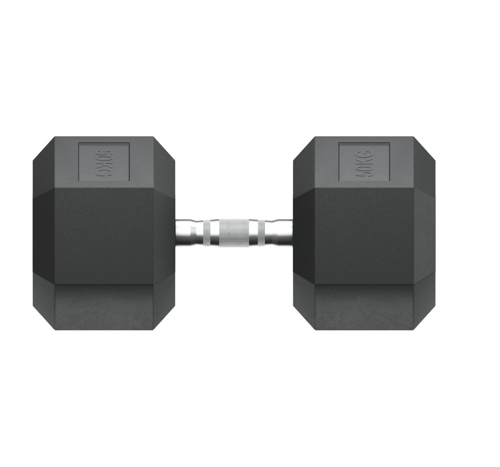 Гантель гексагональная UNIX Fit обрезиненная 50 кг / шт.