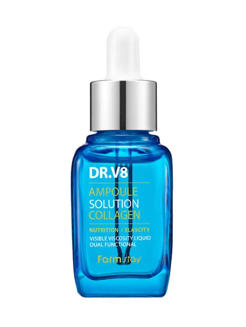FARMSTAY - СЫВОРОТКА ДЛЯ ЛИЦА АМПУЛЬНАЯ С КОЛЛАГЕНОМ ДЛЯ УПРУГОСТИ КОЖИ DR-V8 AMPOULE SOLUTION COLLAGEN, 30 ML