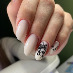 змеи стемпинг на ногтях