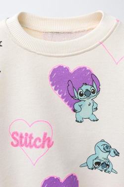 ZARA КОМПЛЕКТ ДЛЯ БЕГА ТОЛСТОВКА И ЛЕГГИНСЫ LILO & STITCH © DISNEY, ЧЕРНЫЙ