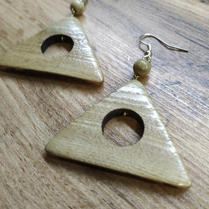 Серьги Треугольник, дерево, цвет коричневый 312330