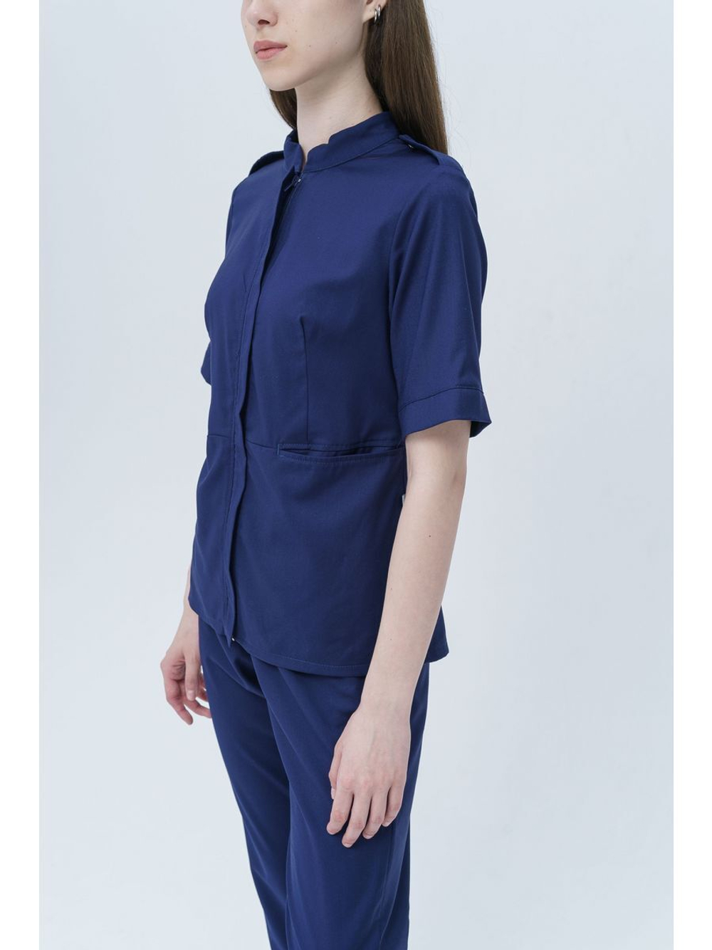 Рубашка медицинская женская на молнии TZ400