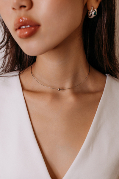 Жесткое колье - чокер с шаром