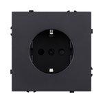 Розетка штепсельная SCHUKO 16A/250 В, черный матовый Kollinger Eclipse EC-014BK