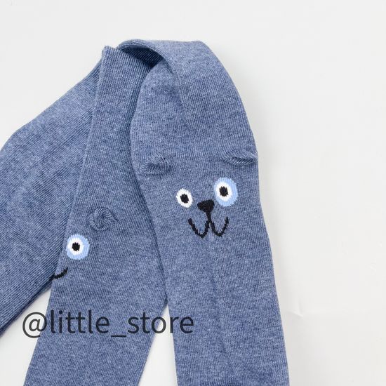 Колготки хлопковые, Джинсовый меланж