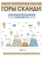 Интерьерные наклейки ГОРЫ СКАНДИ