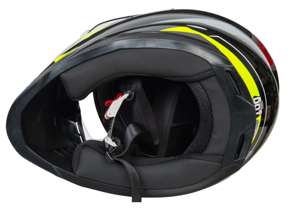 Шлем мото интеграл HIZER B562 №1 (XL) black/yellow