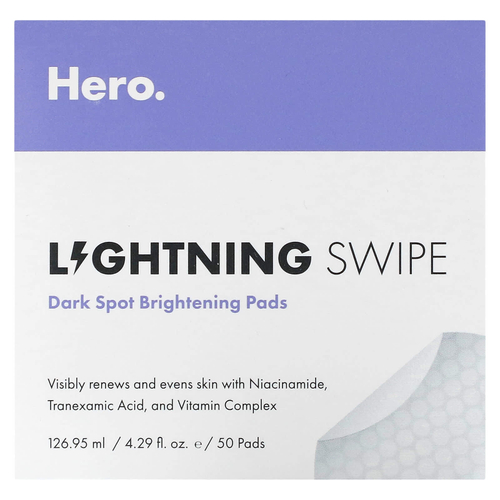 Hero Cosmetics, Lightning Swipe, диски для осветления темных пятен, 50 шт.