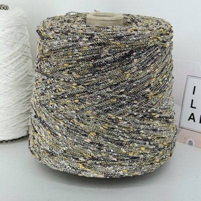 NODINO - Industria Italiana Filati; 67% вискоза, 26% п/а, 7% люрекс; 600м/100гр; col. 15, Разноцветный шнурок с шишечками; S712