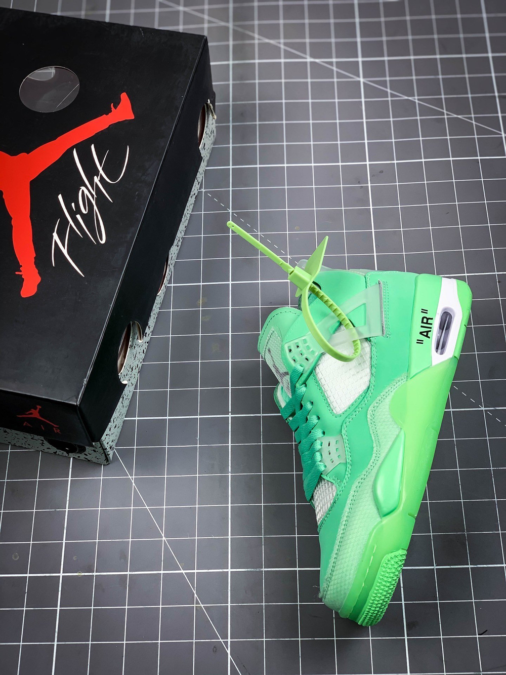 AIR JORDAN 4 RERO X OW GREEN/GREEN/WHITE