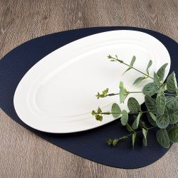 Блюдо сервировочное "Маршмеллоу" 35,5*22*2см. (min3) (фарфор) (транспортная упаковка)