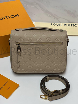 Бежевая кожаная сумка Pochette Metis Louis Vuitton