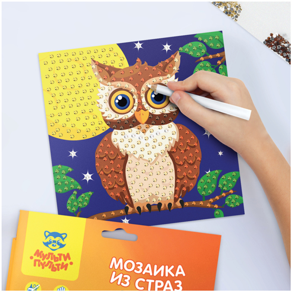 Мозаика из страз Мульти-Пульти "Сова"