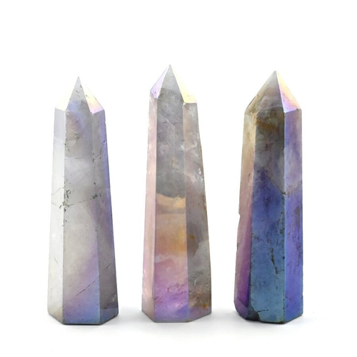 Кристалл из аметиста тонированного "Карандаш" 25*25*101 мм., 103-109 гр.