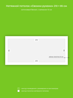 Натяжные потолки 4.8 м2, 1.8 м2, 0.7 м2