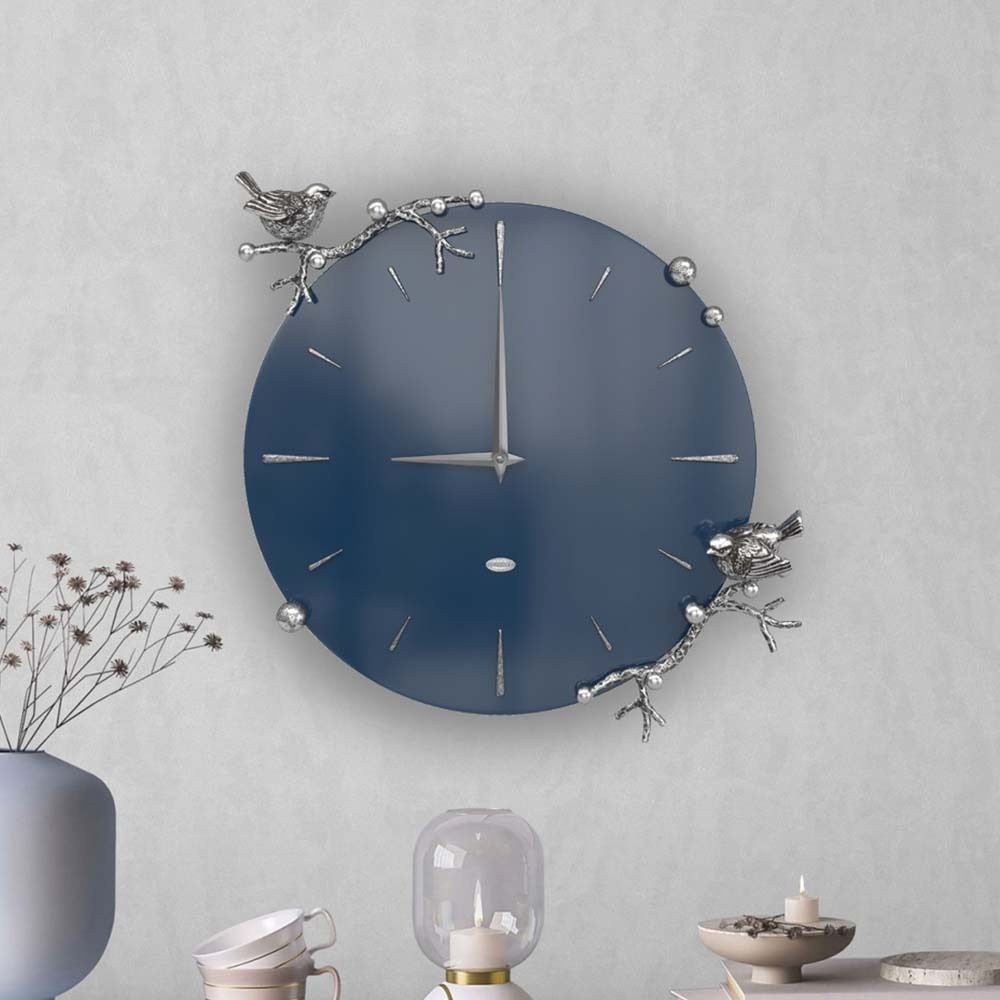 Часы настенные Терра Колор Королевский синий Сильвер
