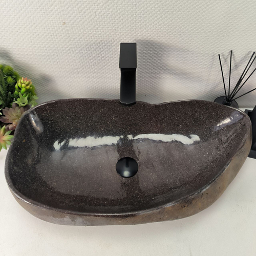 Раковина из речного камня RS-64960 65*35*15 0863