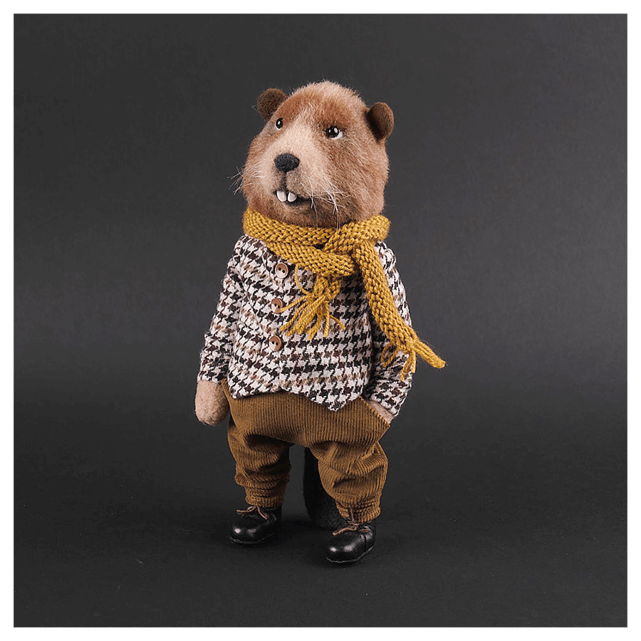 Валяная игрушка «Бобер Володя»