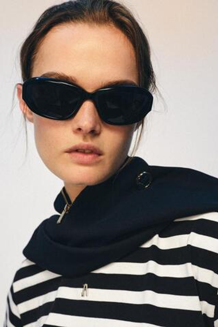 ZARA ФУТБОЛКА В ПОЛОСКУ ZA, МОРСКОЙ СИНИЙ