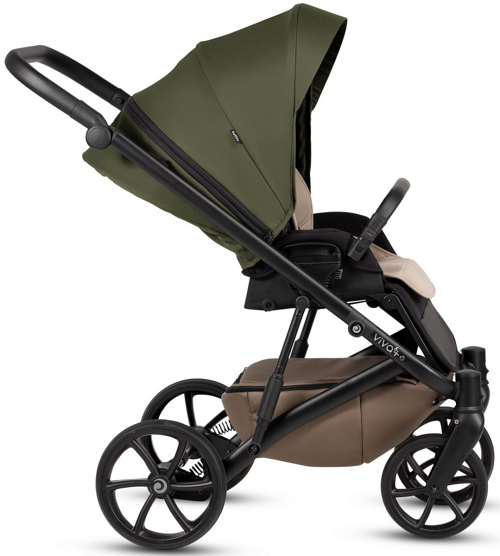 Детская коляска Tutis Viva 6 Plus Essential 4 в 1 с автокреслом Elo Lux EduSky Black и базой 1612050 Pine