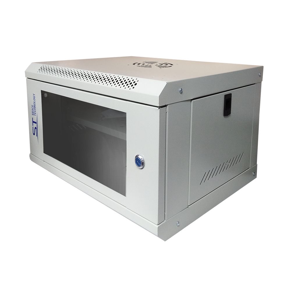 Шкаф настенный 6U ST-NC6U01 (СЕРЫЙ) С ПОЛКОЙ