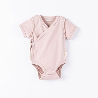 Short-sleeved bodysuit 0-3 months - Powder Pink