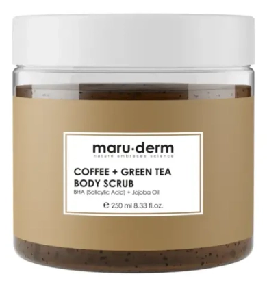 Maruderm, Скраб основе порошка кофейных зерен и экстракта зеленого чая - Coffee + Green Tea Body Scrub, 250 мл,