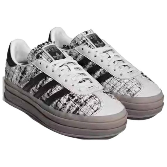 Кроссовки adidas originals GAZELLE BOLD для скейтбординга Низкие Белые черные кроссовки