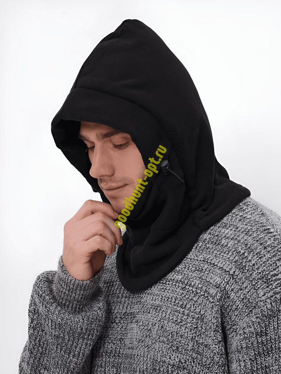 Тактическая балаклава зимняя шапка капор Черный