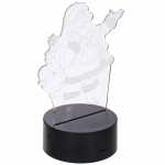 Светильник ночник «3D-Дедушка Мороз» на пластиковой подставке, с включателем USB