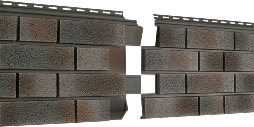 Фасадная панель Ю-Пласт Стоун-Хаус S-Lock Клинкер Нордик Пепел 1950х292мм 0.57м2