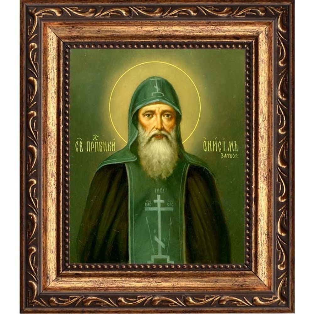 Онисим Печерский, преподобный затворник. Икона на холсте.
