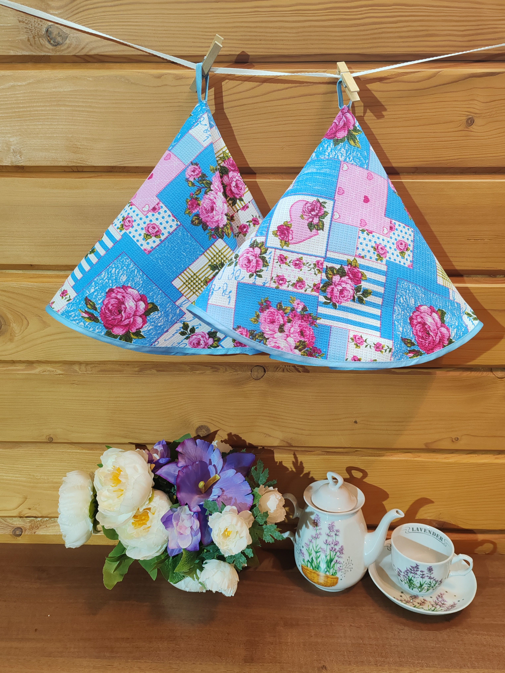 Полотенце кухонное, круглое, 2 шт, вафельное полотно