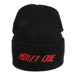 Зимняя шапка с вышивкой группы Motley Crue