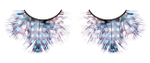 Ресницы черно-голубые перья (Цвет: черный, голубой)