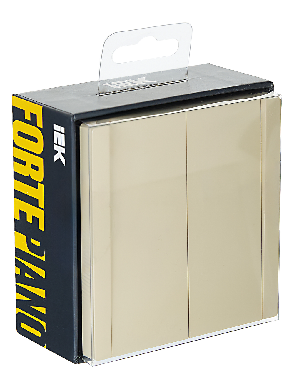 FORTE&PIANO Выключатель 2-клавишный 10А FP405 ваниль IEK