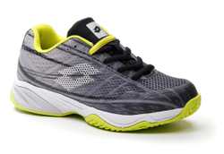 Детские теннисные кроссовки Lotto Mirage 300 All Round Junior - all black/all white/acacia green