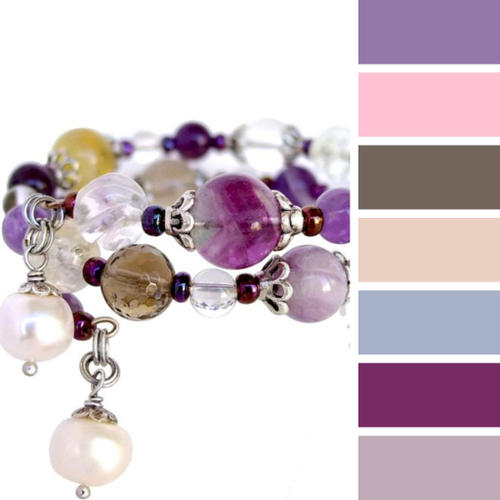 браслет из кварца с жемчугом