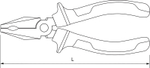 LP00200 Пассатижи с двухкомпонентными рукоятками, 200 мм