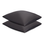 Набор наволочек из премиального сатина темно-серого цвета из коллекции essential, 70х70 см