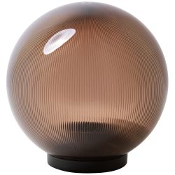 Садово-парковый светильник ЭРА НТУ 02-60-255 шар дымчатый призма на опору / кронштейн IP44 Е27 max60Вт d250mm | Садово-парковые светильники