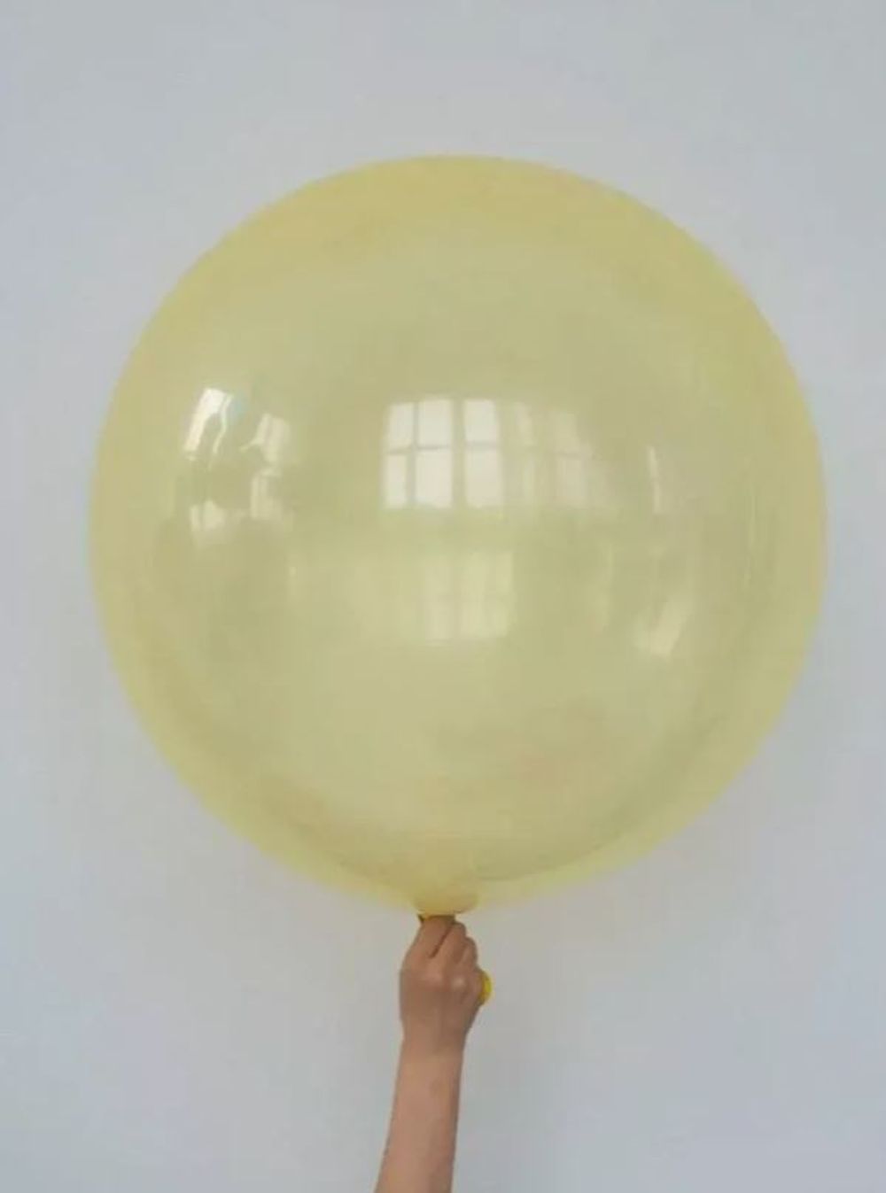 S шар гигант 24"/60 см, кристалл прозрачный желтый (БГ-90)  Изображение2