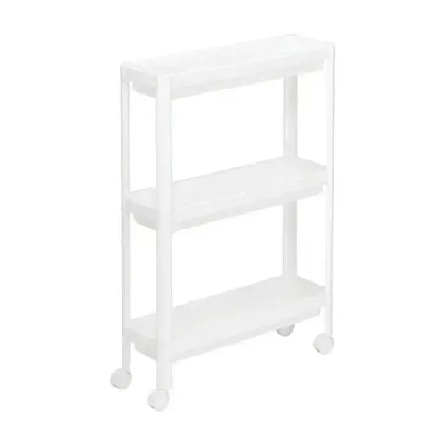 Этажерка узкая на колесах (3 секции) Белый